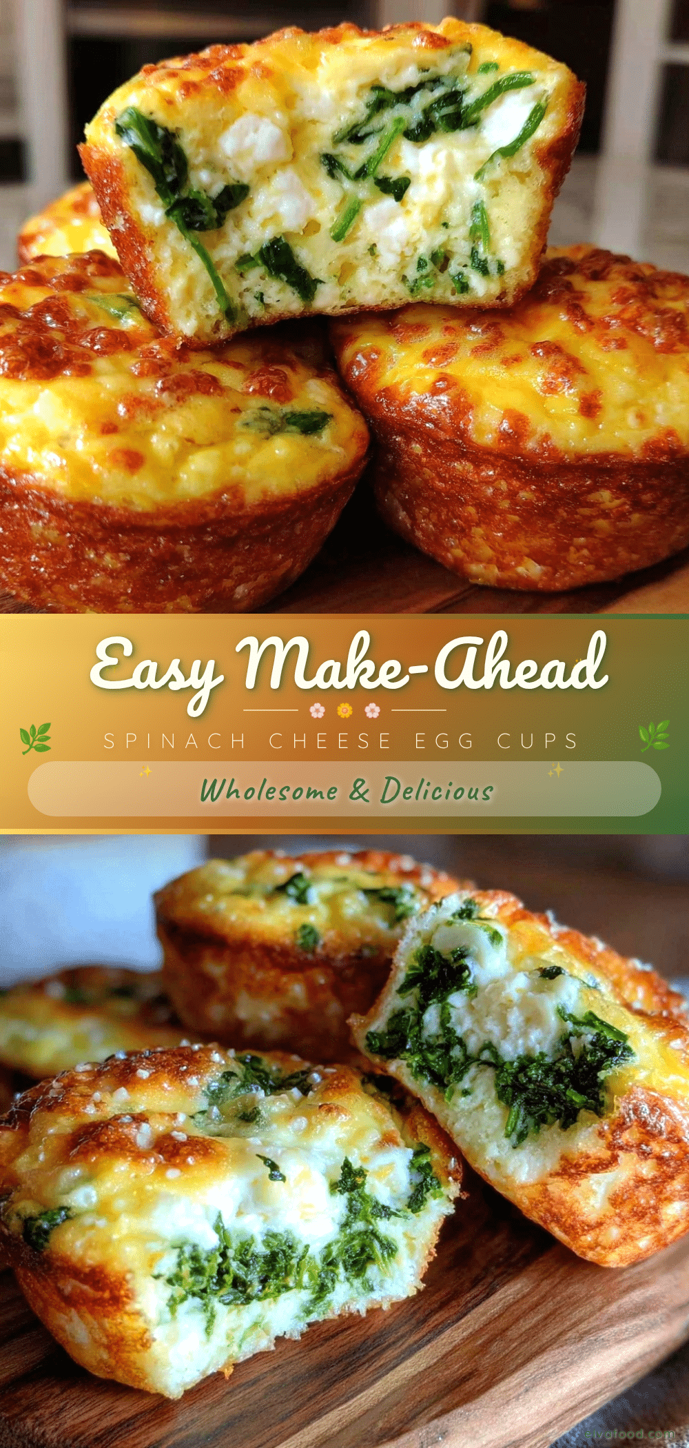 spinach and cheese egg muffin cups recipe