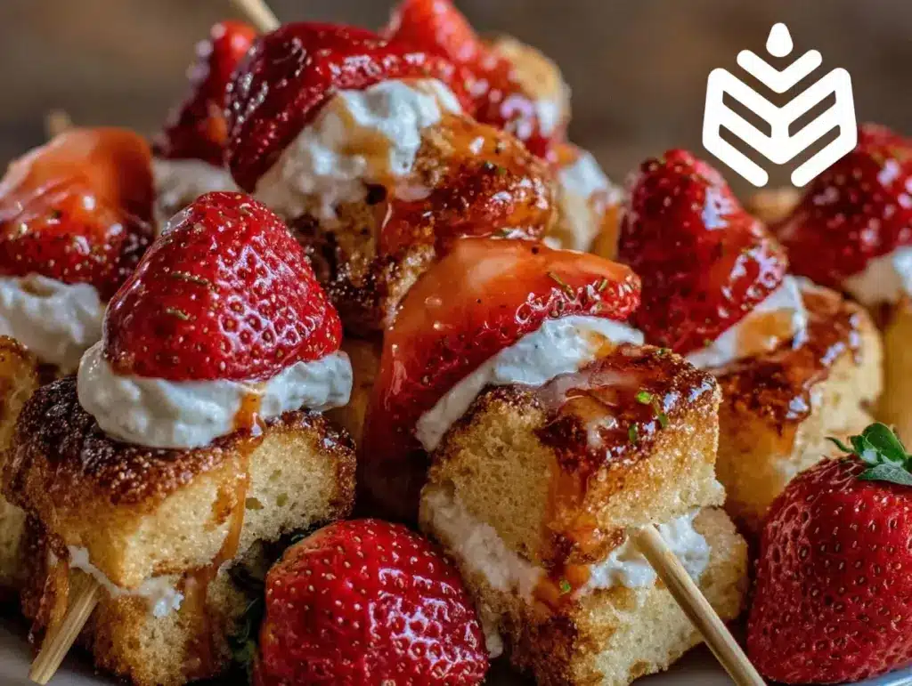 strawberry shortcake skewers - featured image