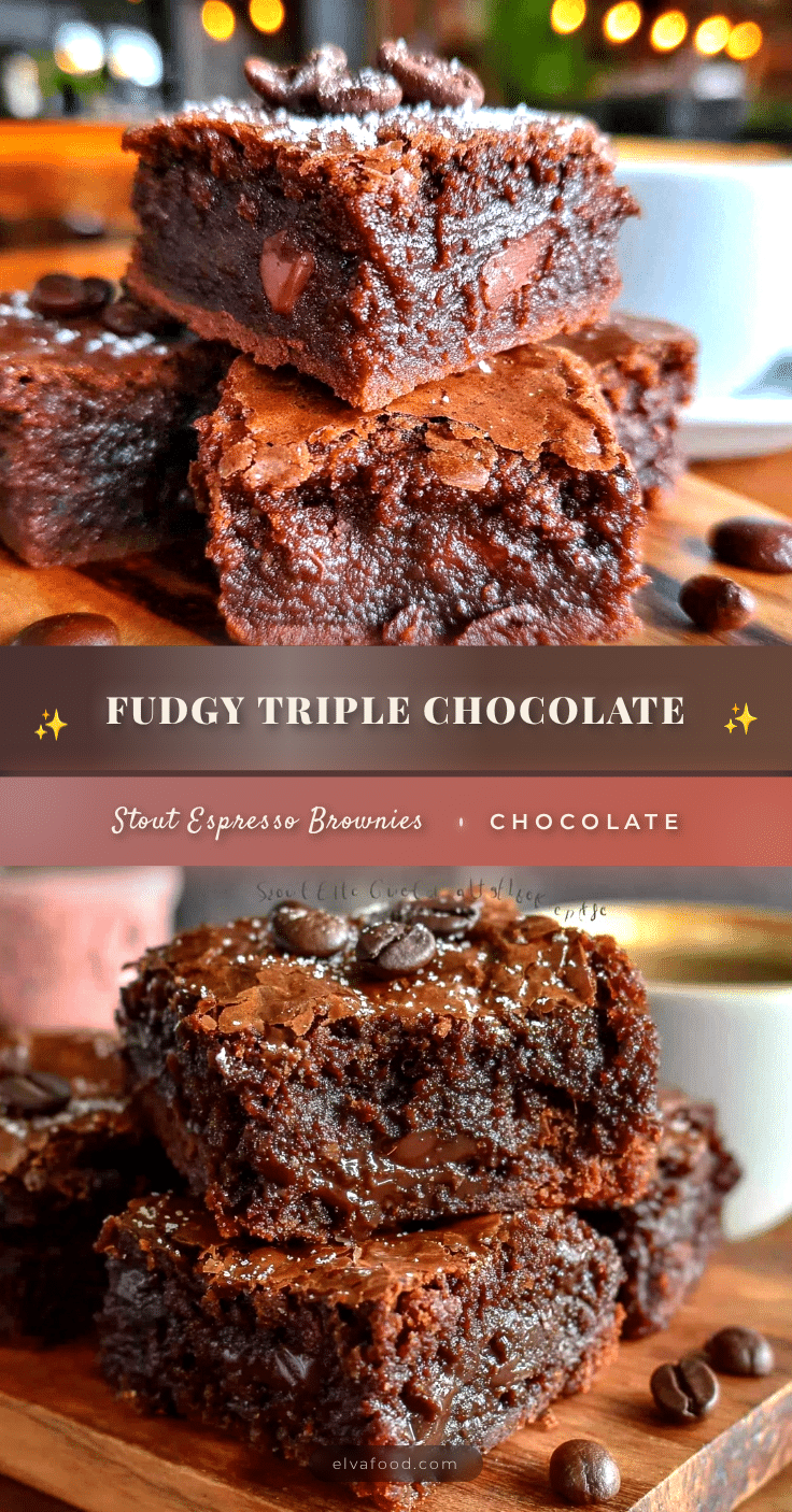 triple chocolate stout brownies recipe