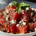 watermelon feta mint salad - featured image