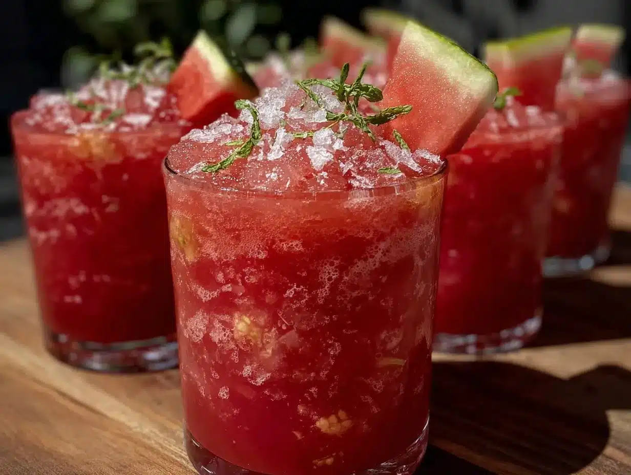 watermelon frosé slushies preparation steps