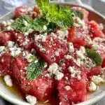 watermelon salad with feta and mint - featured image