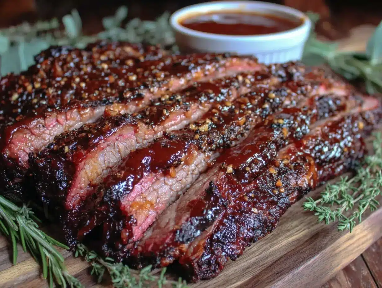 whiskey glazed smoked brisket preparation steps