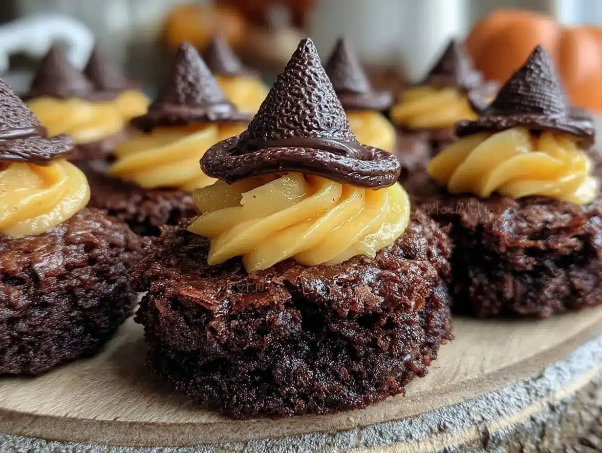 witch hat brownie bites preparation steps