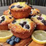 blueberry lemon ricotta muffins - featured image