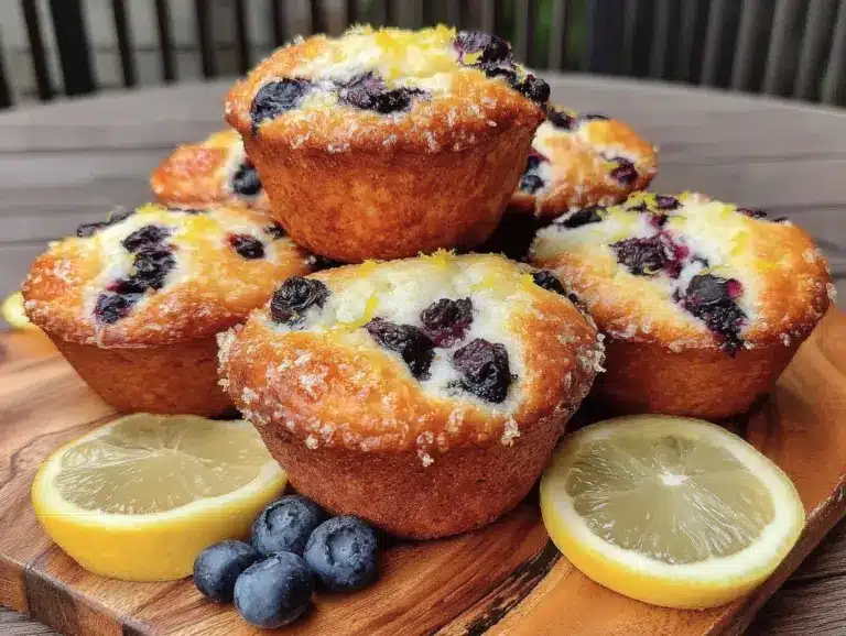 blueberry lemon ricotta muffins - featured image