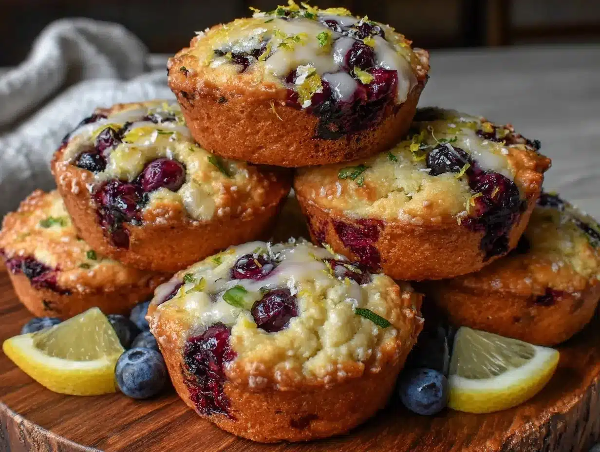 blueberry lemon ricotta muffins preparation steps