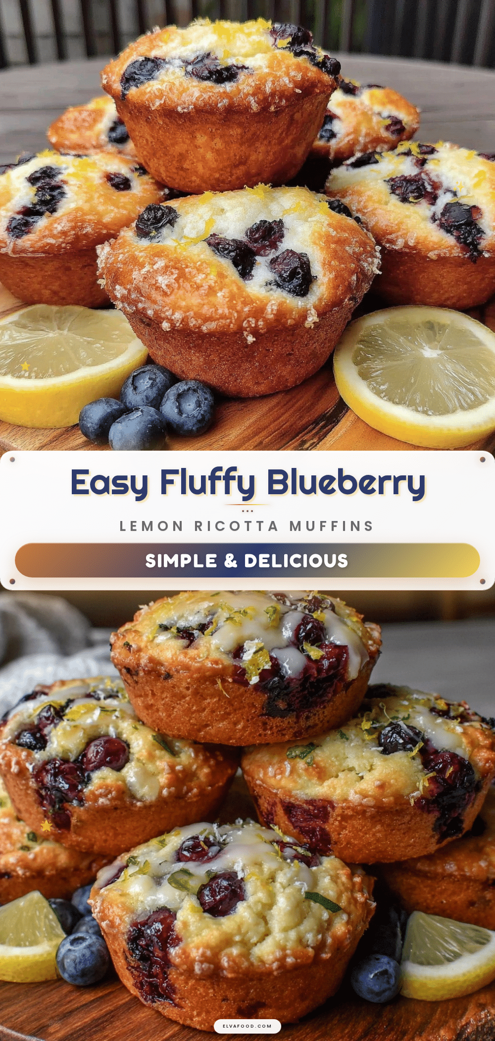 blueberry lemon ricotta muffins recipe