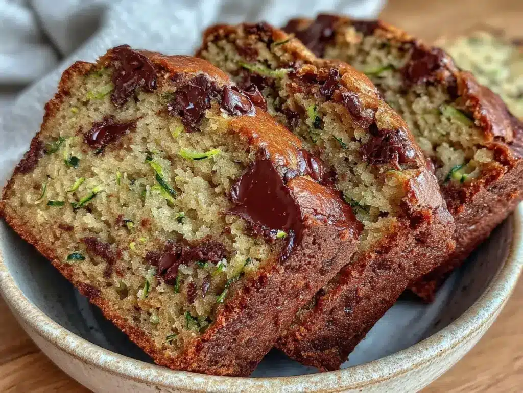 brown butter chocolate chip zucchini bread - featured image