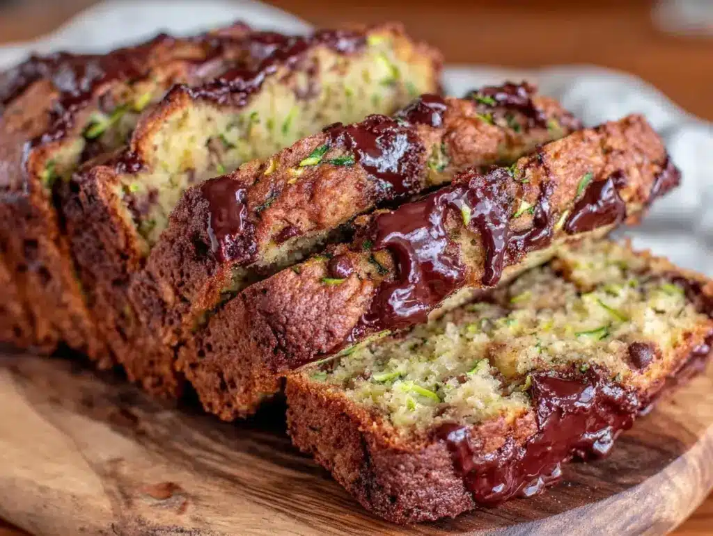 brown butter chocolate chip zucchini bread - featured image