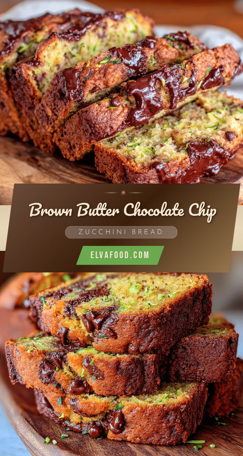 brown butter chocolate chip zucchini bread recipe