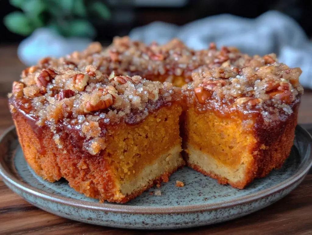 brown butter pumpkin coffee cake - featured image
