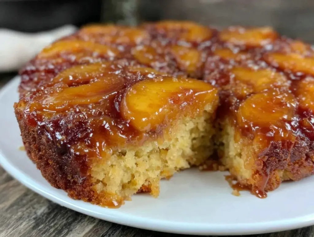 caramel apple upside-down skillet cake - featured image