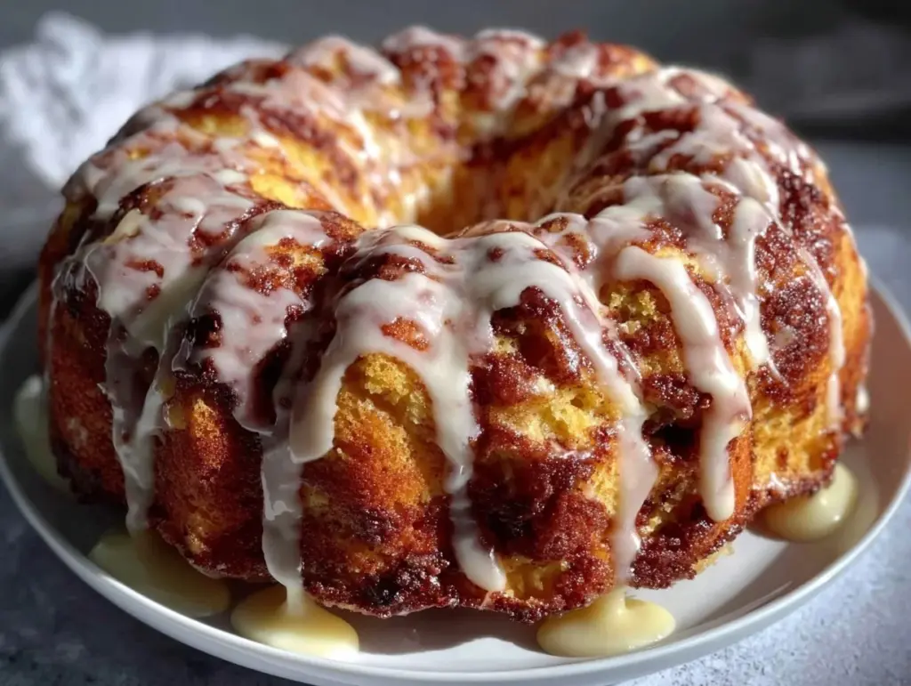 cinnamon roll pumpkin bundt cake - featured image