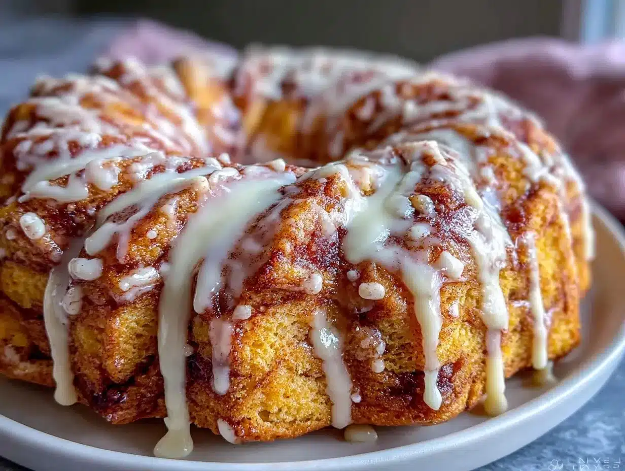 cinnamon roll pumpkin bundt cake preparation steps