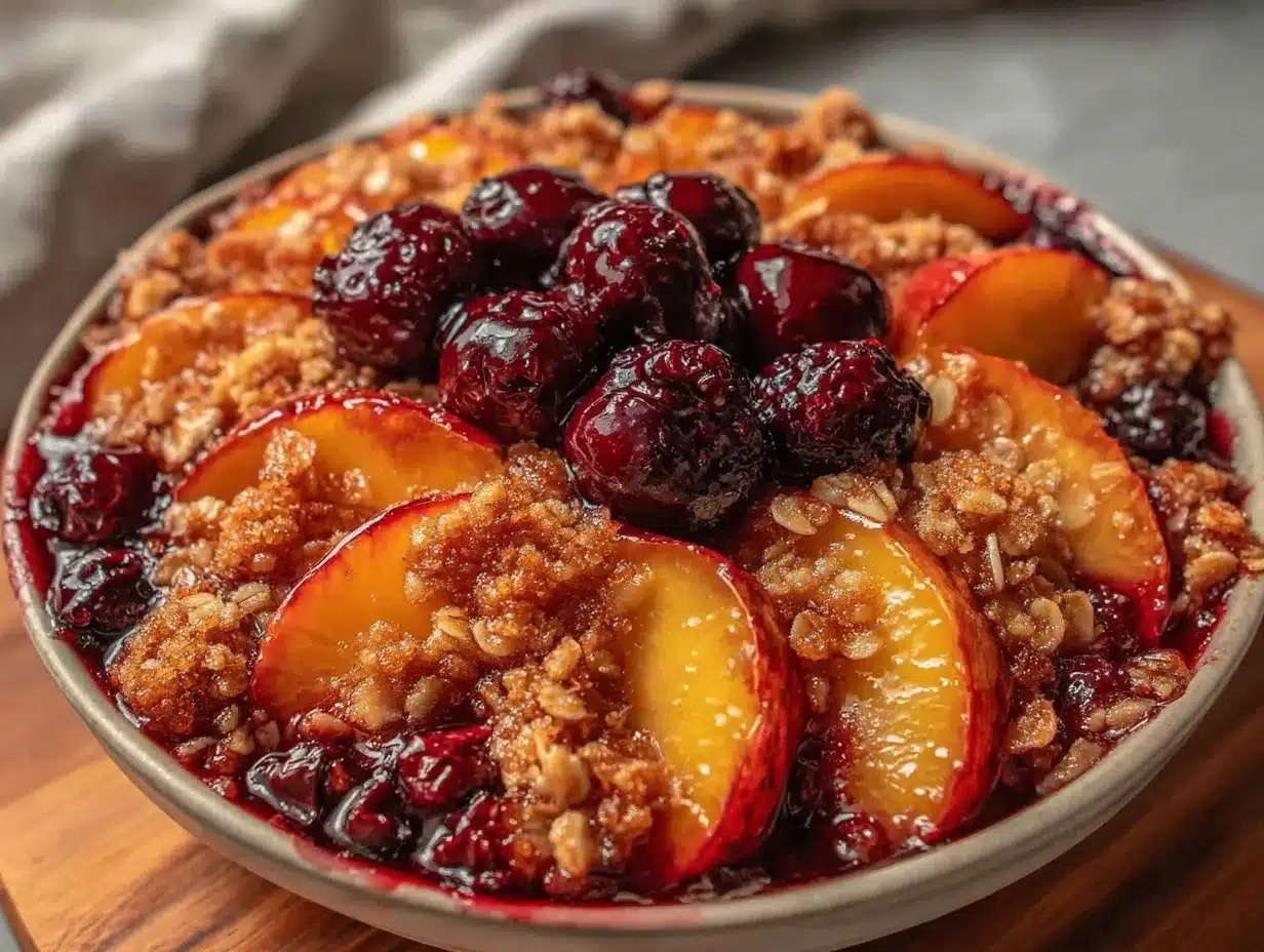 cozy stone fruit crisp recipe preparation steps