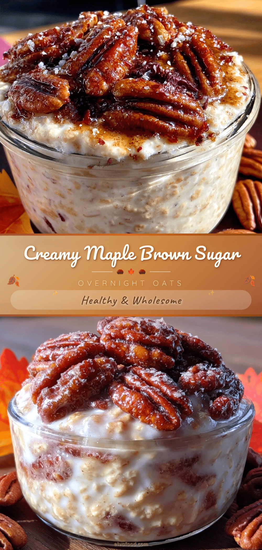 creamy maple brown sugar overnight oats recipe