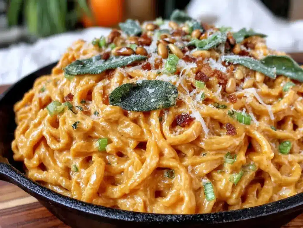creamy one-skillet pumpkin pasta - featured image