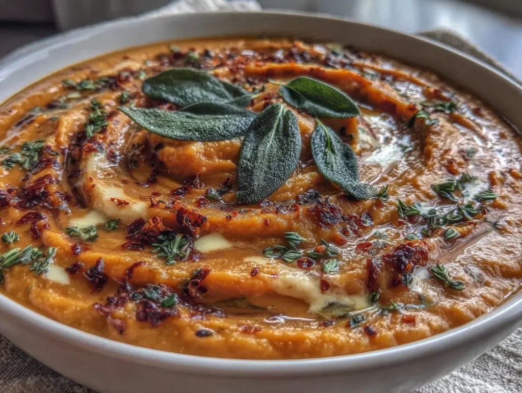 creamy roasted butternut squash soup - featured image