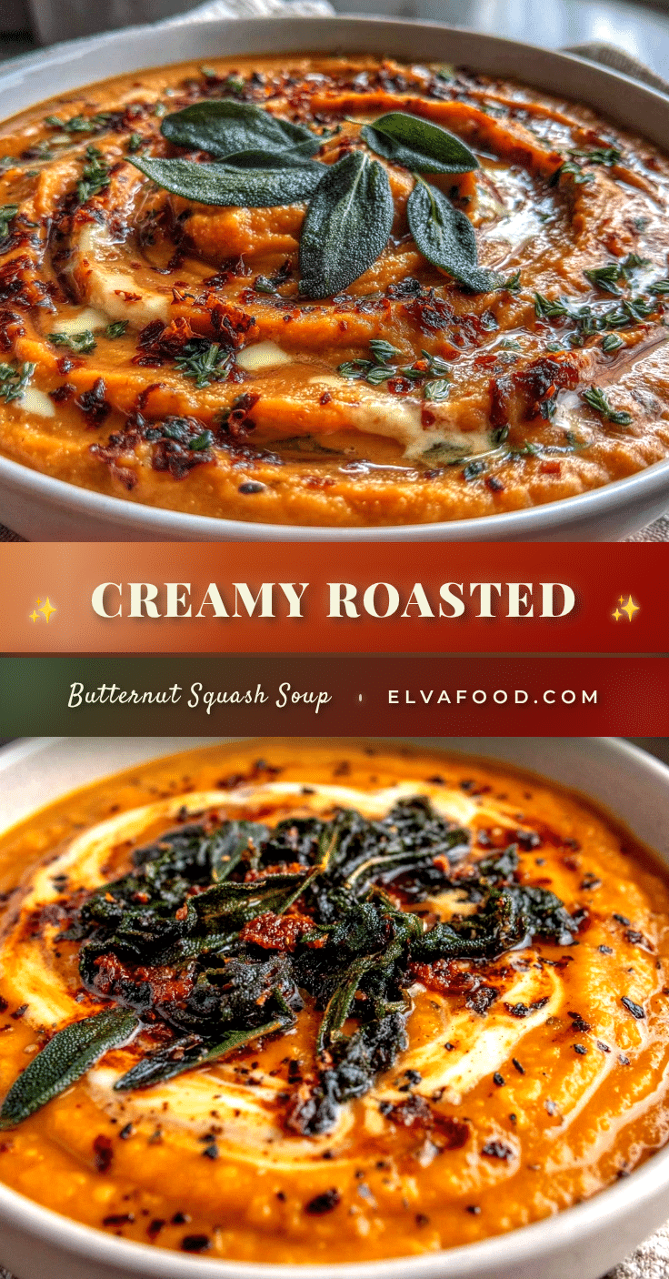 creamy roasted butternut squash soup recipe