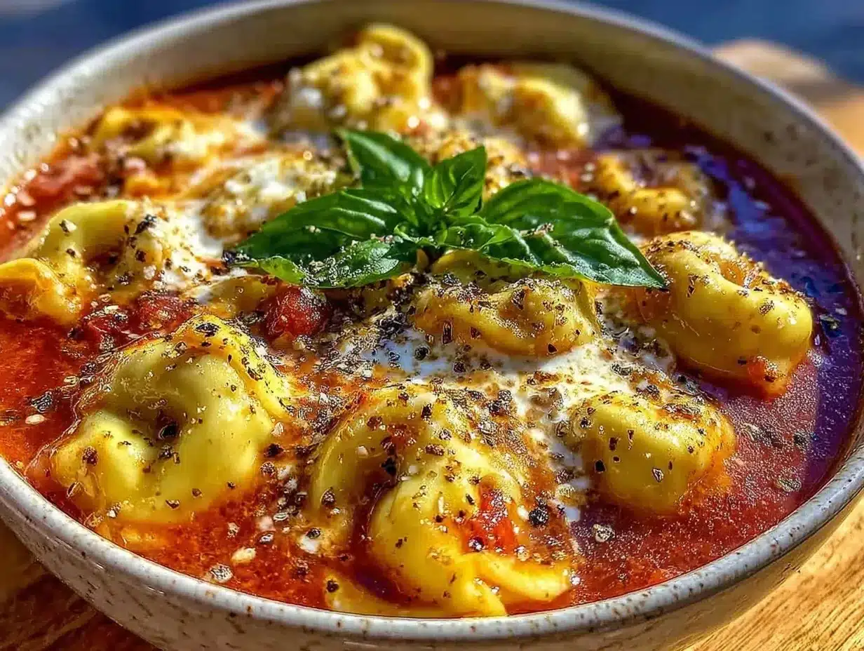 creamy tomato tortellini soup preparation steps