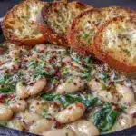 creamy tuscan white bean skillet - featured image