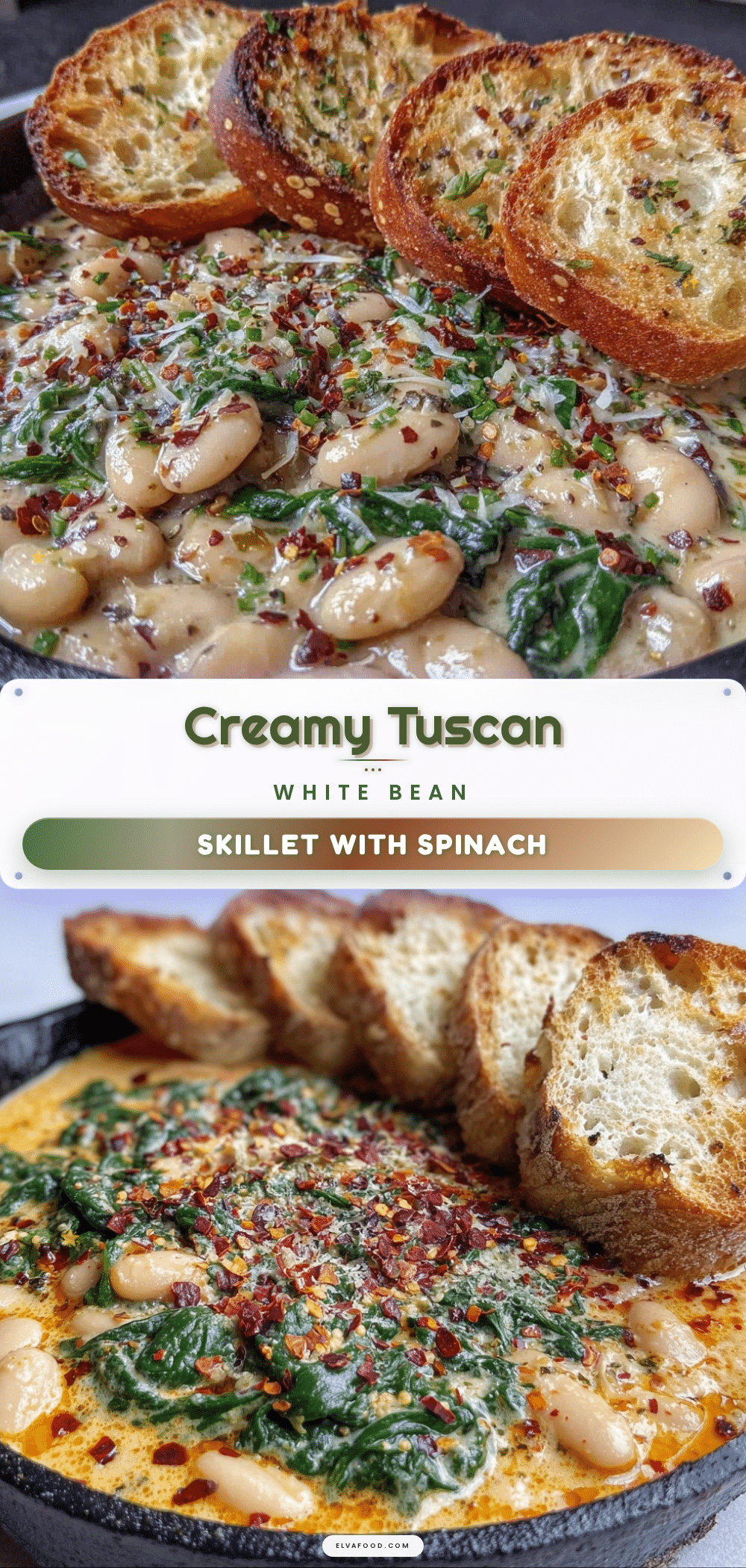 creamy tuscan white bean skillet recipe