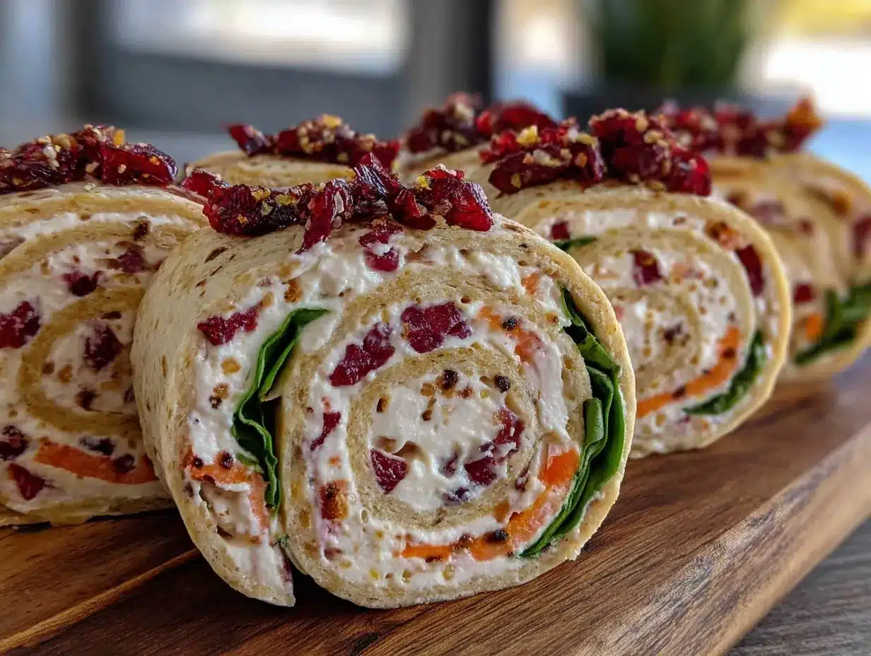 creamy veggie roll-up pinwheel sandwiches preparation steps