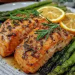 crispy air fryer lemon herb salmon fillets - featured image