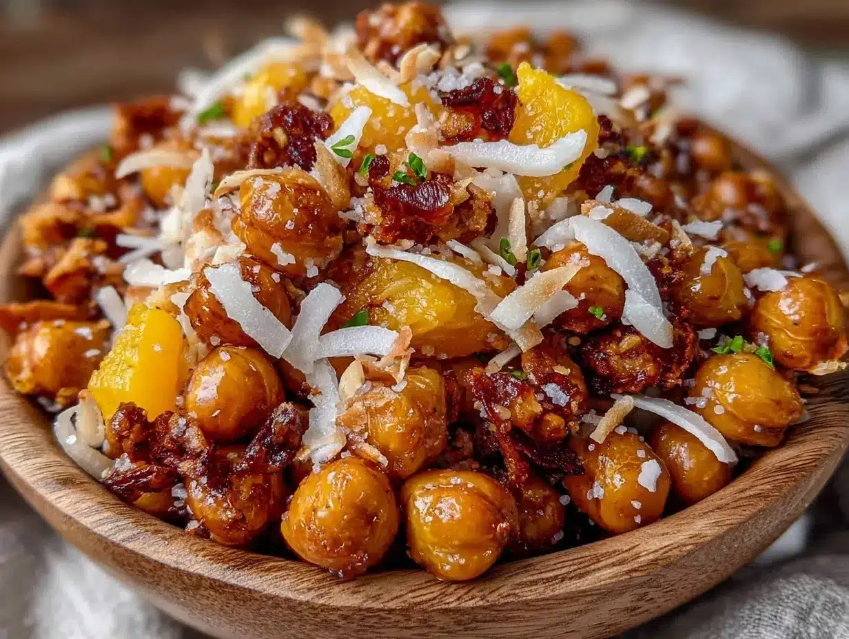 crispy chickpea trail mix preparation steps