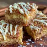 crispy cinnamon roll rice krispie treats - featured image