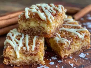 crispy cinnamon roll rice krispie treats - featured image