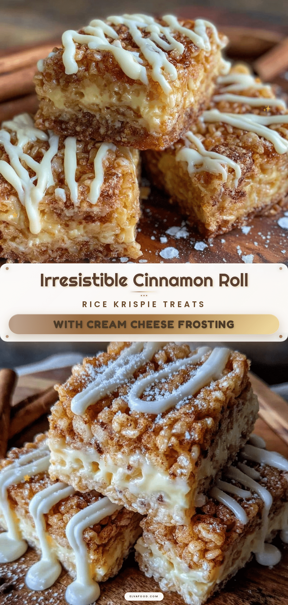 crispy cinnamon roll rice krispie treats recipe