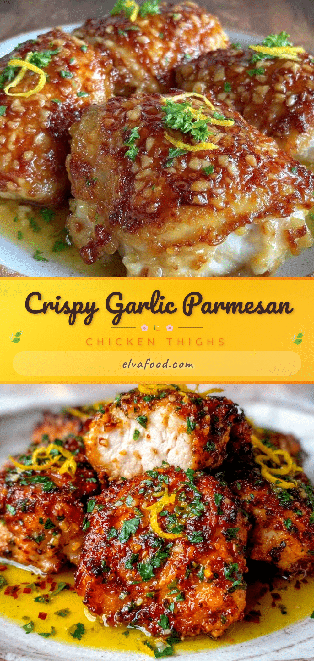 crispy garlic parmesan chicken thighs recipe