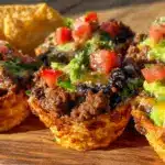 crispy loaded taco dip cups - featured image