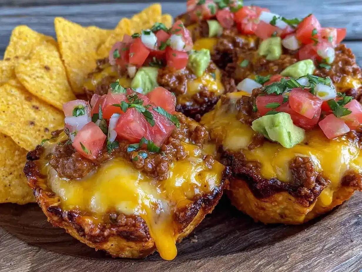 crispy loaded taco dip cups preparation steps