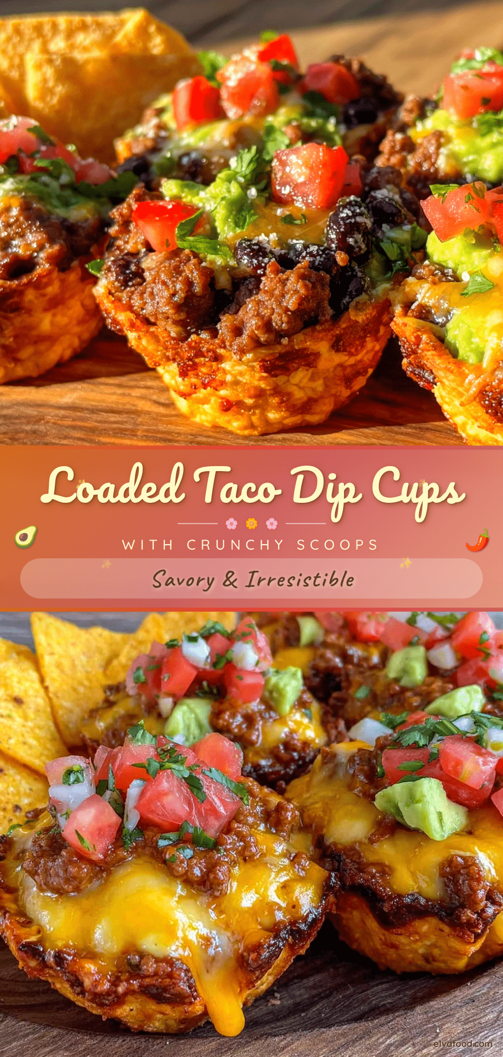 crispy loaded taco dip cups recipe
