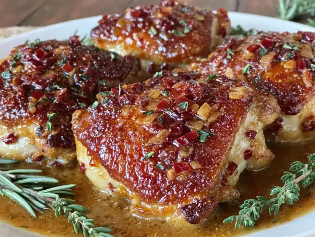 crispy pan-seared chicken thighs - featured image