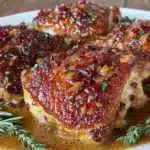 crispy pan-seared chicken thighs - featured image