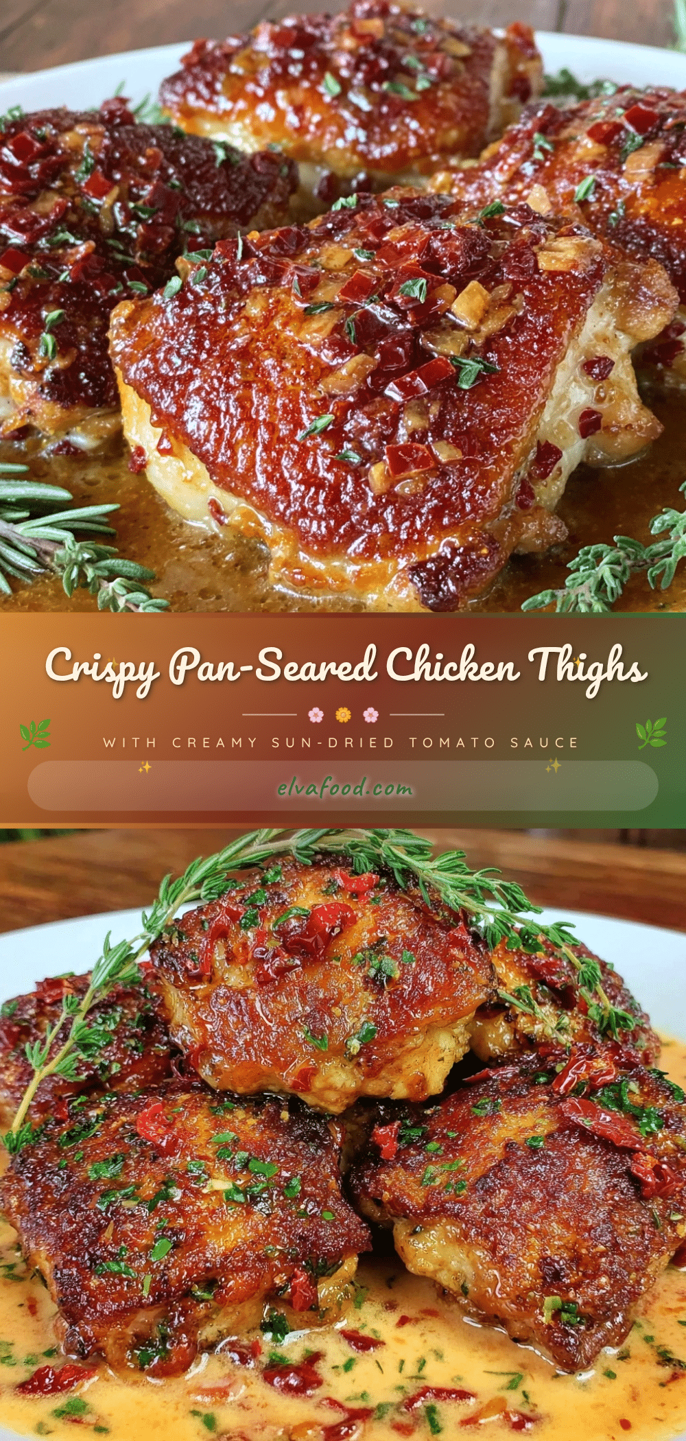 crispy pan-seared chicken thighs recipe