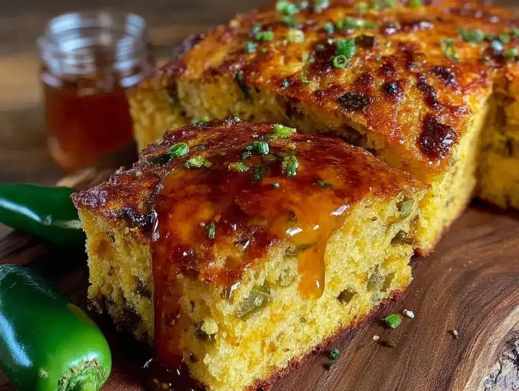 crispy roasted hatch green chili cornbread - featured image
