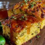 crispy roasted hatch green chili cornbread - featured image