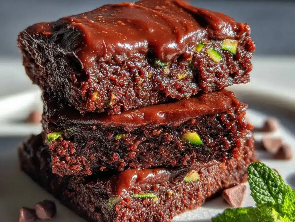 double chocolate zucchini brownies - featured image