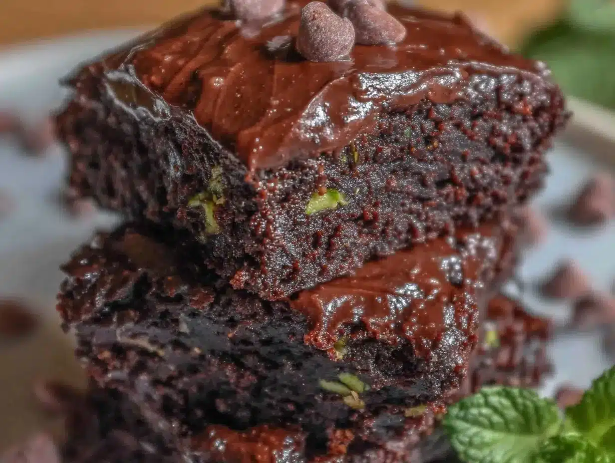 double chocolate zucchini brownies preparation steps
