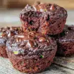 double chocolate zucchini muffins - featured image