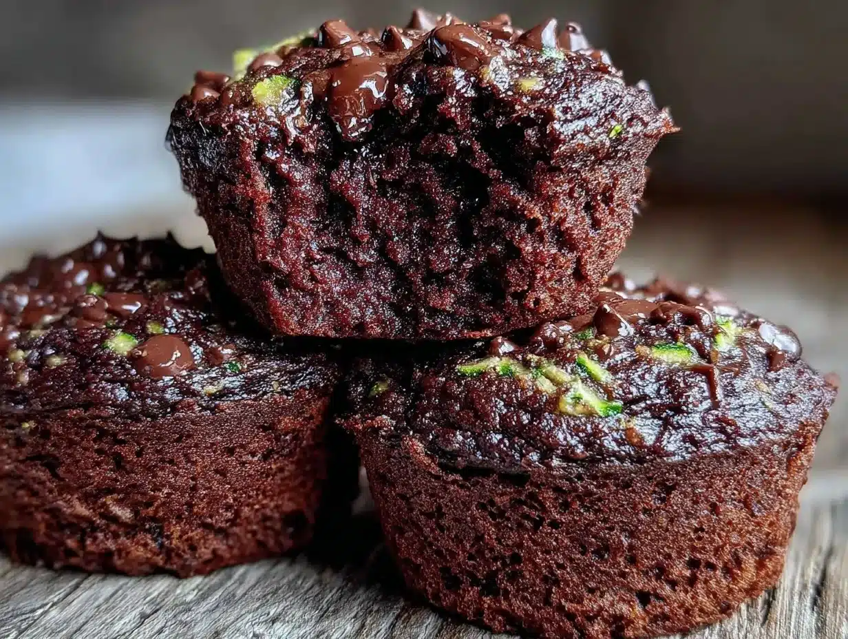 double chocolate zucchini muffins preparation steps