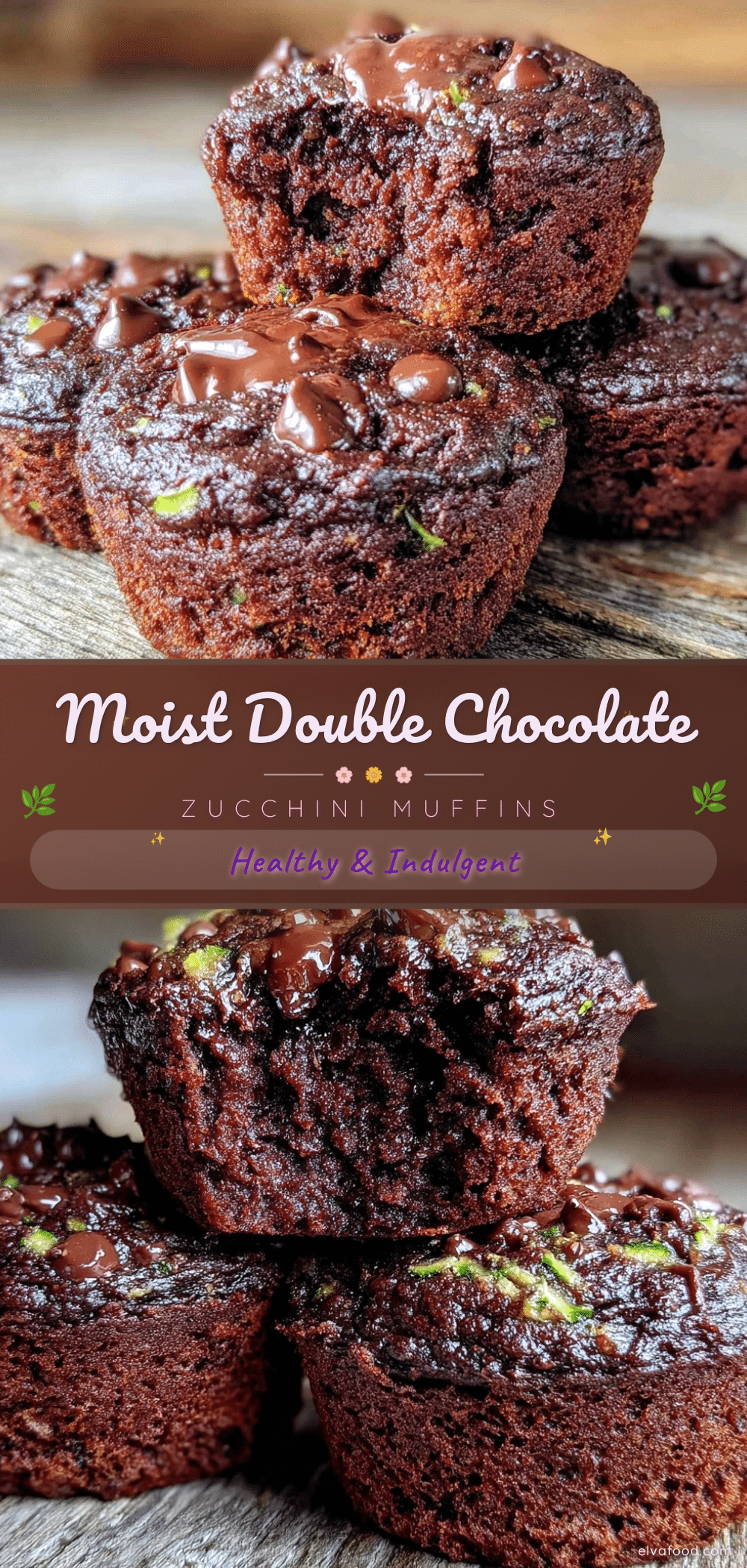 double chocolate zucchini muffins recipe