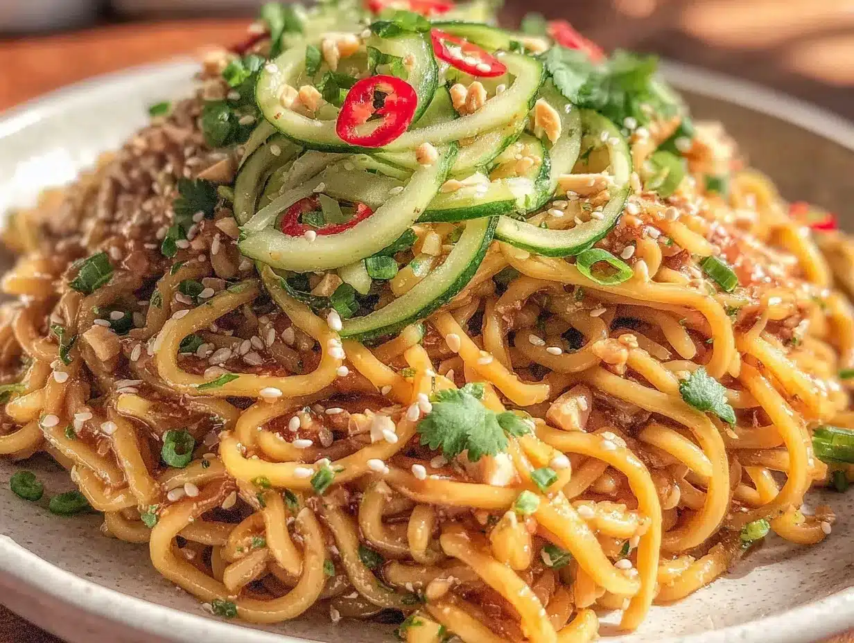 easy no-heat asian sesame noodle bento lunch preparation steps