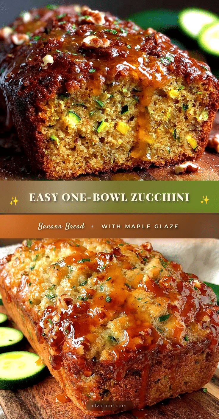 easy one-bowl zucchini banana bread recipe