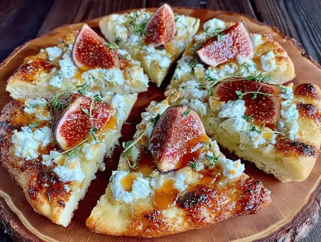 fig and goat cheese flatbread - featured image